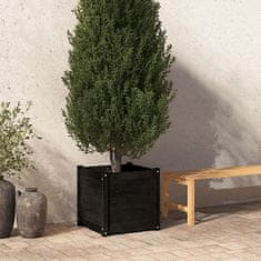 Greatstore Zahradní truhlík černý 50 x 50 x 50 cm masivní borovice