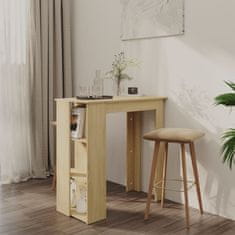 Vidaxl Barový stůl s regálem dub sonoma 102x50x103,5 cm dřevotříska