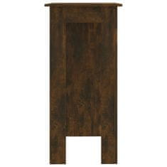 Vidaxl Barový stůl s regálem kouřový dub 102x50x103,5 cm dřevotříska
