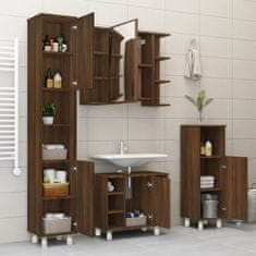 Greatstore Koupelnová skříňka hnědý dub 30 x 30 x 95 cm kompozitní dřevo
