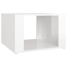 Vidaxl Noční stolek bílý s vysokým leskem 57x55x36 cm kompozitní dřevo