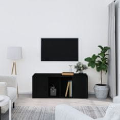 shumee TV skříňka černá 100 x 35 x 40 cm kompozitní dřevo