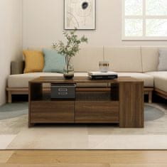 shumee Konferenční stolek hnědý dub 102 x 55 x 42 cm kompozitní dřevo