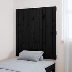 Greatstore Nástěnné čelo postele černé 82,5x3x90 cm masivní borové dřevo