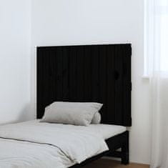 Greatstore Nástěnné čelo postele černé 82,5x3x60 cm masivní borové dřevo