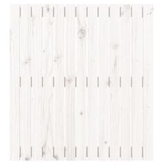 Greatstore Nástěnné čelo postele bílé 82,5x3x90 cm masivní borové dřevo