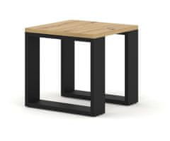 Homlando Konferenční stolek NUKA M 60x60 cm dvojitý konferenční stolek řemeslník dub