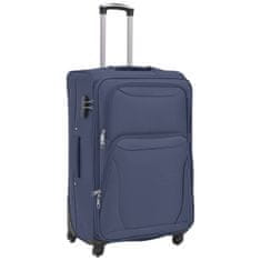shumee 3dílná souprava měkkých kufrů na kolečkách, tmavě modrá