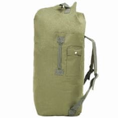 Greatstore Sportovní taška v army stylu 85 l olivově zelená