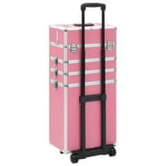 Greatstore Kosmetický kufřík hliník růžový