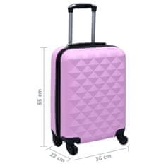 shumee Skořepinový kufr na kolečkách růžový ABS