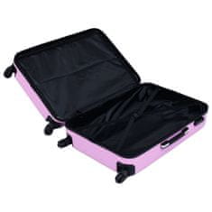 shumee Skořepinový kufr na kolečkách růžový ABS