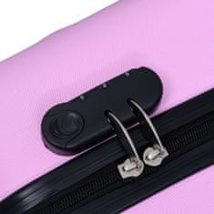 Greatstore Skořepinový kufr na kolečkách růžový ABS