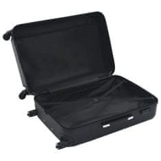 Greatstore Sada skořepinových kufrů na kolečkách 3 ks černá ABS