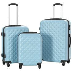 Greatstore Sada skořepinových kufrů na kolečkách 3 ks modrá ABS