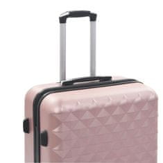 Greatstore Sada skořepinových kufrů na kolečkách 3 ks růžová zlatá ABS