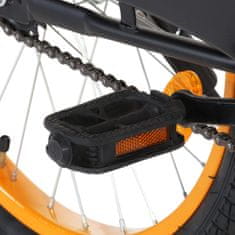 Vidaxl Dětské kolo s předním nosičem 20'' černo-oranžové