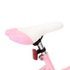 Greatstore Dětské kolo s předním nosičem 18'' růžovo-černé