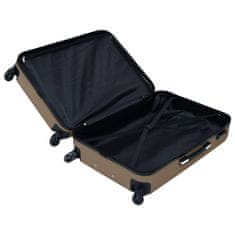 Greatstore Skořepinový kufr na kolečkách hnědý ABS
