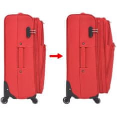 shumee 3dílná souprava měkkých kufrů na kolečkách, červená