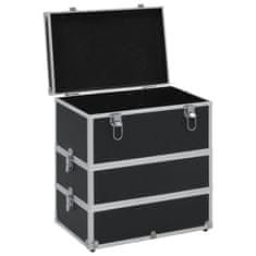Vidaxl Kosmetický kufřík 37 x 24 x 40 cm černý hliník
