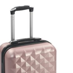 Greatstore Skořepinový kufr na kolečkách růžově zlatý ABS