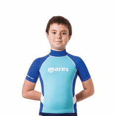 Mares Chlapecké lycrové triko RASHGUARD JUNIOR, krátký rukáv modrá XL (12/13 let)