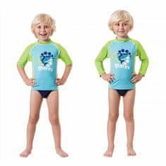 Mares Dětské lycrové triko RASHGUARD KID - BOY tyrkysová XL (6/7 let) dl. rukáv
