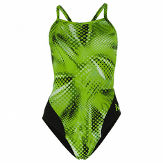 Michael Phelps Dámské plavky MESA LADY MID BACK multicolor/zelená zelená/černá 30 - dívčí