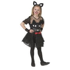 funny fashion Dětský kostým Černá kočka 128