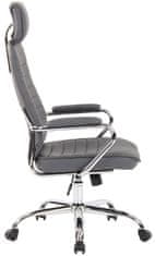 Sortland Kancelářská židle Rako - pravá kůže | šedá