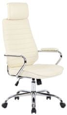 Sortland Kancelářská židle Rako - pravá kůže | krémová
