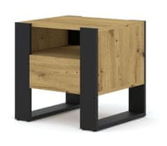 Homlando Noční stolek MONDI 48 cm řemeslný dub