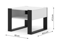 Homlando Konferenční stolek MONDI 60 x 60 cm bílá mat