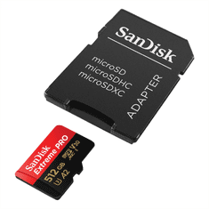 SanDisk Extreme PRO microSDXC 512GB + SD Adapter 200MB/s and 140MB/s A2 C10 V30 UHS-I U3
