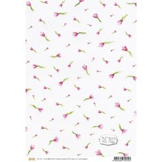Optys 7627 - Papír A4 jednostranný, 170 g, pink tulips - 8 balení