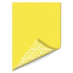 Optys 7600 - Papír A4 oboustranná, 170 g, puntík/květiny žlutý - 6 balení