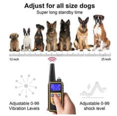 KJB Elektronický výcvikový obojek PSÍ ANDĚL malé a střední psy disponuje funkcemi zvuk, vibrace a impulz. Přijímač má gumové elektrody které jsou šetrnější ke kůži psa Dosah tohoto obojku je až 800 metrů.