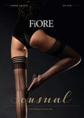 Fiore Dámské samodržící punčochy Fiore Femme Fatale O 4064 20 den 5XL-6XXL černá 5-XL
