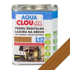 Clou Vodou ředitelná lazura L12 AQUA CLOUsil, č.4 ořech, různá balení, ekologicky nezávadná lazura na dřevo, vhodná pro interiér i exteriér, chrání dřevo po dlouhou dobu před vlhkostí i UV zářením., 5,0 l