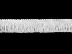 Kraftika 13.5m bílá bavlněné třásně šíře 25 mm, střapce