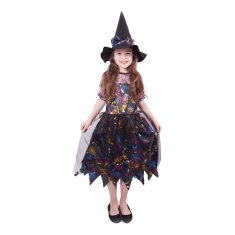 Rappa Dětský kostým čarodějnice barevná (M)