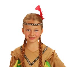 Rappa Dětský kostým indiánka s čelenkou a peřím (M) e-obal