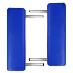 Vidaxl Modrý masážní stůl 2 zóny s hliníkovým rámem