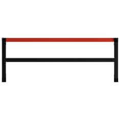 Greatstore Kovový rám pracovního stolu 150 x 57 x 79 cm černá a červená