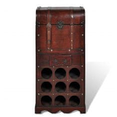 Greatstore Stojan na víno dřevěný na 9 lahví, s úložným prostorem