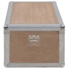 Petromila Úložný box z masivního jedlového dřeva 91 x 52 x 40 cm hnědý
