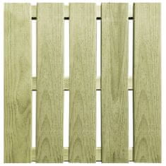 shumee 12 ks Terasové dlaždice 50 x 50 cm dřevo zelené