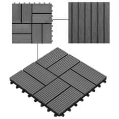 Vidaxl 22 ks terasové dlaždice 30 x 30 cm 2 m2 WPC šedé