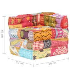 Greatstore Modulární pouf patchwork textil